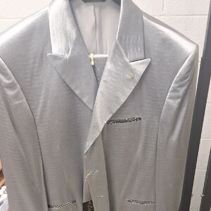 Milano Metallic Gray Men's Tuxedo Jacket